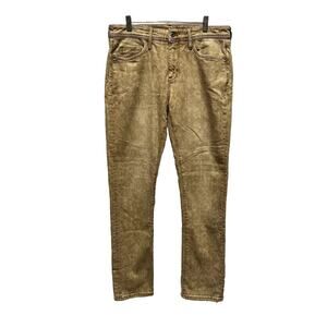 Pilcro Anthropologie Womens Floral Denim Camel-Gold Jeans Casual Sz 30-Tall